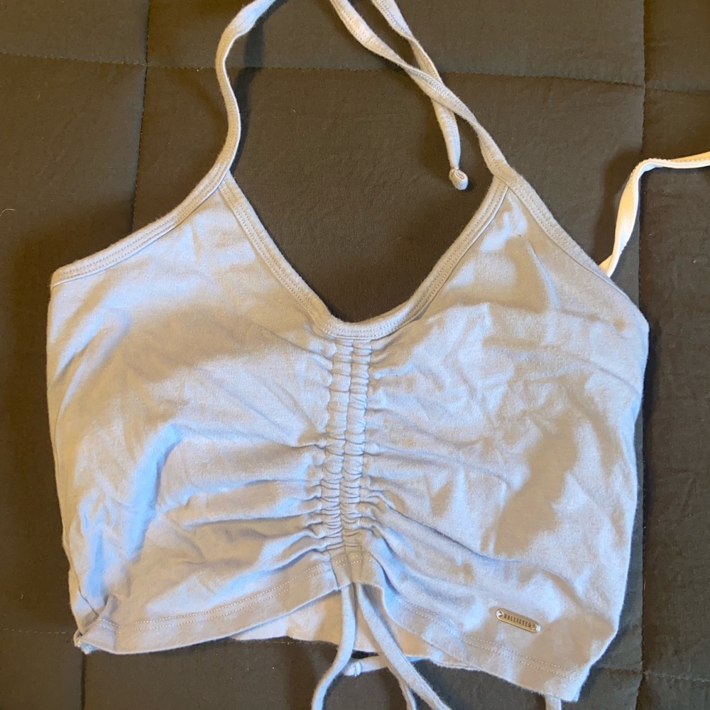 Blue halter top